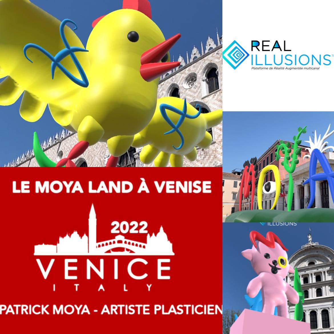 REAL ILLUSIONS & Patrick Moya pour l’exposition «LE METAVERS» VENISE